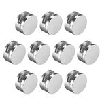 uxcell Mirror Clips Zinc Alloy Glass Clips Clamps Holder Round Shape for 5mm Thick Mirror 10pcs