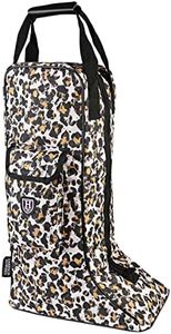 Harrison Howard Tall Boot Carry Bag Protect Rider Boots for Shows Competition Travel Long-lasting Boot Bag Classic Leopard