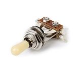 THE STYLE SUTRA 3-Way Toggle Switch For Les Paul Electric Guitar - Silver W/Cream Tip