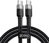 [X|EKO] USB-C Power Cable, 10A Braided Fast Charging for Smartphones, iPhones, Laptop, Laptop. High-Speed Data Transfer, Compatible with MacBook Pro, iPad Pro, Galaxy, and Durable (2.0M).