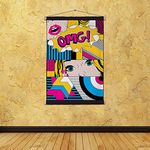 ArtzFolio Pop Art Velvet Fabric Painting Tapestry | Scroll Art Hanging 30 x 42.4 inch (76 x 108 cms)