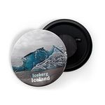 dhcrafts Fridge Magnet Multicolor Famous Tourist Place Iceberg Iceland Glossy Finish Design Pack of 1