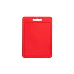 Chef Aid Red Plastic Chopping Board, 35x25cm, Non-slip, Dishwasher Safe