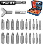 KORR Tools KIBPP030 23pc Screw Extractor Set Quickly Removing Stripped, Broken, Stuck or Damaged Bolts & Screws