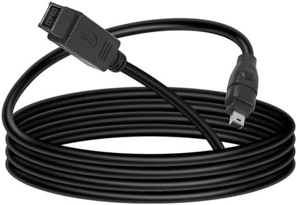 MEIRIYFA DV to Firewire 1394 9-Pin Male to 4-Pin Male Firewire 800 to 400 IEEE Adapter Cable for PC, Printer, Scanner, Digital Camera, SLR (6FT)