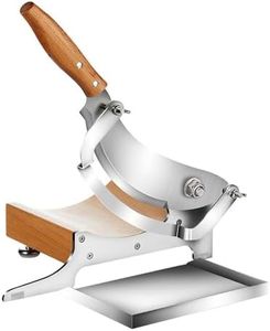 LOVEJO Stainless Steel Manual Meat Slicer - Heavy-Duty Kitchen Tool for Cheese, Jerky, Biltong, and Bread Cutting - Manual Beef and Ham Cutter with Stainless Cutting Board for Home & Deli