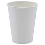 Amazon Basics Compostable Paper Cups for Hot Beverages, 12-Ounce, 1000-Pack, White