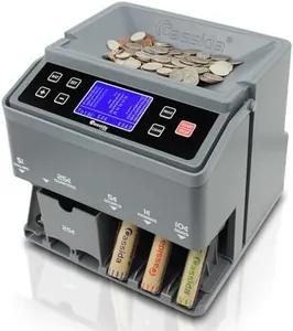 Cassida C300 Professional USD Coin Counter, Sorter and Wrapper/Roller, 300 coins/min, with Quickload and Printing-Compatible,Gray