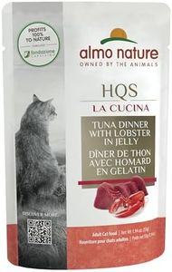 Almo Nature HQS La Cucina Wet Cat Food Pouch Tuna Dinner with Lobster in jelly 1.94 oz (Pack of 12)