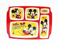 Saharanpur Handicraft Inaya House Disney Mickey Mouse 5 partition Plate,Melamine Plates