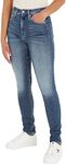 Calvin Klein Jeans Women Jeans High Rise Skinny Fit, Blue (Denim Dark), 33W / 34L