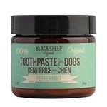 Black Sheep Organics Peppermint Natural Dog Toothpaste-Limited Ingredients with Coconut Oil for Dogs-Fresh Breath and Reduce Tartar