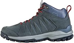 Oboz Women's Sypes Mid Leather B-Dry Waterproof Hiking Shoe, Slate, 10