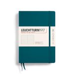 LEUCHTTURM1917 Notebook Medium (A5), Hardcover, 251 Numbered Pages Pacific Green, Dotted