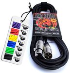 No Bull Nordell Music Gear' Premium XLR Cable (Black, 6m): Achieve a Clearer Audio Signal with a Balanced Male to Female Microphone Lead, plus Cable Tie