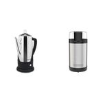 Elite Gourmet EC812 Electric Coffee Percolator (12-Cup) + Black & Decker CBG110SC Easy Touch Electric Smartgrind Coffee & Spice Grinder