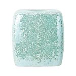 WHOLE HOUSEWARES | Mosaic Glass Tissue Box Holder - Decorative Glass Tissue Cover - Square Storage Box - Elegant & Durable Holder for Facial Tissues - Paper Towel Sheets Dispenser (Turquoise)