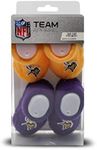 FBF - NFL Team Logo & Colors Infant Bootie Socks 0-12 Months - 2 Pack (Minnesota Vikings)