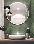 SDG 22" x 22" Round Frameless Mirror (with Beveled Edges, Suitable for Bathroom)