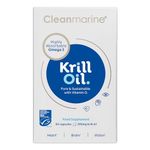 Cleanmarine Krill Oil – Packed with EPA & DHA – Omega 3 with Added Astaxanthin and Choline – Vitamin D – Heart, Eye & Brain Health – Joint & Immune Support - 60 Capsules