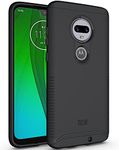 TUDIA Merge Designed for Motorola Moto G7 Case, Moto G7 Plus Case, Rugged Drop Protection Phone Case for Motorola G7, Moto G7 Plus (Matte Black)