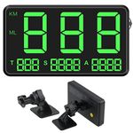 AUTENS Universal HUD GPS Head-up Display Digital Speedometer Driving Speed Alert Fatigue Alarm for Cars with KM/H and MPH，4.5inch Large Screen for Car & Other Vehicle (C80)