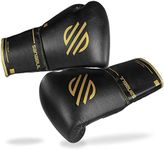 Sanabul Gold Strike Professional Boxing Gloves Muay Thai MMA Gloves Pro Sparring Gloves for Men & Women Training Kickboxing Gloves - Black Laces, 14 oz