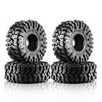 Chanmoo 1.9 RC Crawler Tires 120mm With Foam Insert Soft Rubber 1/10 Scale Mud slingers Tyres For Traxxas TRX4 Axial SCX10 SCX10 II RC4WD D90 D110 TF2 Tamiya CC01 Gen8 1.9 Beadlock Wheel Rims 4PCS