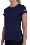 TCA Women's Atomic Short Sleeve QuickDry Gym Running Training Top - Night Sky, XL