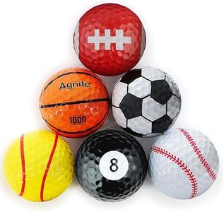 Funny Golf Balls, 6-Pack Colored Golf Balls - Fun Golf Gifts for All Golfers, Novelty Golf Balls for Kids & Dads, Cool Golf Accessories for Men Gift