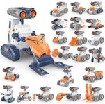 ENJOYFLY 21-in-1 Education Solar Power Robot, STEM Toys for Ages 8-13, DIY Educational Science Building Toy, Solar or Battery Powered Robotic Set for Children Birthday with 210Pcs