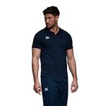 Canterbury Men's Waimak Cotton Polo Shirt | Rugby Shirt | Casual Top For Long Lasting Comfort, Navy, XL