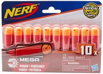 Nerf FOAM Refill For Mega Blasters Official Mega Darts , Multicolour, 10-Pack