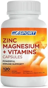 Magnesium Zinc & Vitamins B6, B9, Folic Acid – High Absorption for Immune Support, Muscle Recovery, Easy on Stomach, 120 Capsules