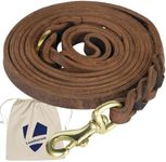 Leather Dog Leash, Strong Heavy Dut