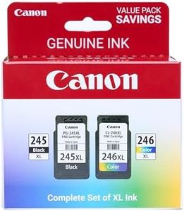 Canon PG-245 XL / CL-246 XL Genuine Ink Value Pack (2 Cartridges), Compatible with iP2820, MG2420/2924/2920/3020/2522/2525, MX492, TS3120/302/302a/202/202a/4520/3320