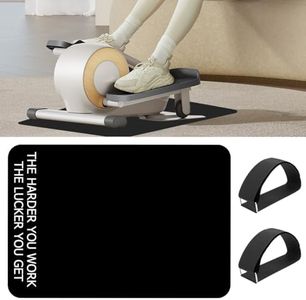 RIDROID Non-Slip Workout Mat for Under Desk Ellipticals, Exercise Mat for Ellipse Leg Exerciser Machine, Apply to Foot & Leg Pedal Exerciser for Seniors Fitness, Enhanced Stability & Floor Protection, black or grey 2 colors