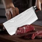 Mockery Kitchen Butcher Knife Stainless Steel - 6.5 Inch Multi Purpose Best for Home Kitchen and Restaurants Chef Knife Heavy Duty Chopper Meat Cleaver (1Piece, Butcher Knife)