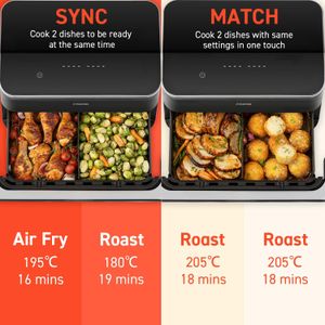 COSORI Dual Air Fryer 10L – Large Capacity Oil-Free Cooker