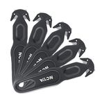 Nova Safety Cutter Tool, Ergonomic Film Cutting Blade, Box, Strap, Carton and Package Opener (Black, 5 Pack)…