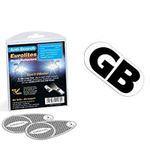 Eurolites Headlight Beam Headlamp Headlight Adaptors & Magnetic UK Plate Black & White Compatible For All Vehicles