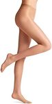 FALKE Women's Seidenglatt 15 Denier Tights, Light Shine, Trendy Casual or Dress, Fine Sheer Transparent, Nylon, Beige (Golden 4699), XXL, 1 Pair