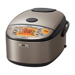 ZOJI Zojirushi NP-HCC10XH Induction Heating System Rice Cooker and Warmer, 1 L (Up to 5.5 cups), Stainless Dark Gray