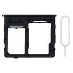 MMOBIEL DUAL SIM Card Slot Tray Holder Replacement Compatible with Samsung Galaxy A32 5G 2021 - Incl. SIM Pin - Black