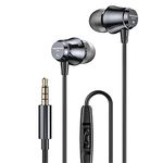 YINYOO Wired Earphones Headphones WGZBLON FG Earbuds HD Sound with Stereo Bass for Computer Phone for Men Women Adults(with mic, Black)