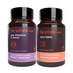 HealthKart hk vitals Hair Vitamins for Women (60 Tablets) & Biotin, High Strength Supplement for Hair Growth, Skin & Nails Health (60 No) With Biowin & KeraCollagen | Helps Reduce Hairfall