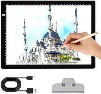 KOBAIBAN A4 Light Pad - Diamond Painting Light Board, 3 Levels Adjustable Brightness Tracing Light Box, Type-C USB Power Cable LED Light Pad for Diamond Painting, Drawing