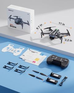 FERIETEL T29 Foldable Mini Drone with 1080P Camera – 30 Min Flight, 2 Batteries