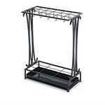 INDIAN DECOR 502465 Creative Umbrella Stand - Floor-Standing Hotel Lobby Black Iron Art Umbrella Storage Rack Size: 50x24x65cm