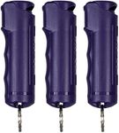 Police Magnum Keychain Pepper Spray Flip Top Safety- Maximum Heat Strength OC with Dye- Tactical Women & Men's Self Defense- Made in The USA- 3 Pack Purple FT